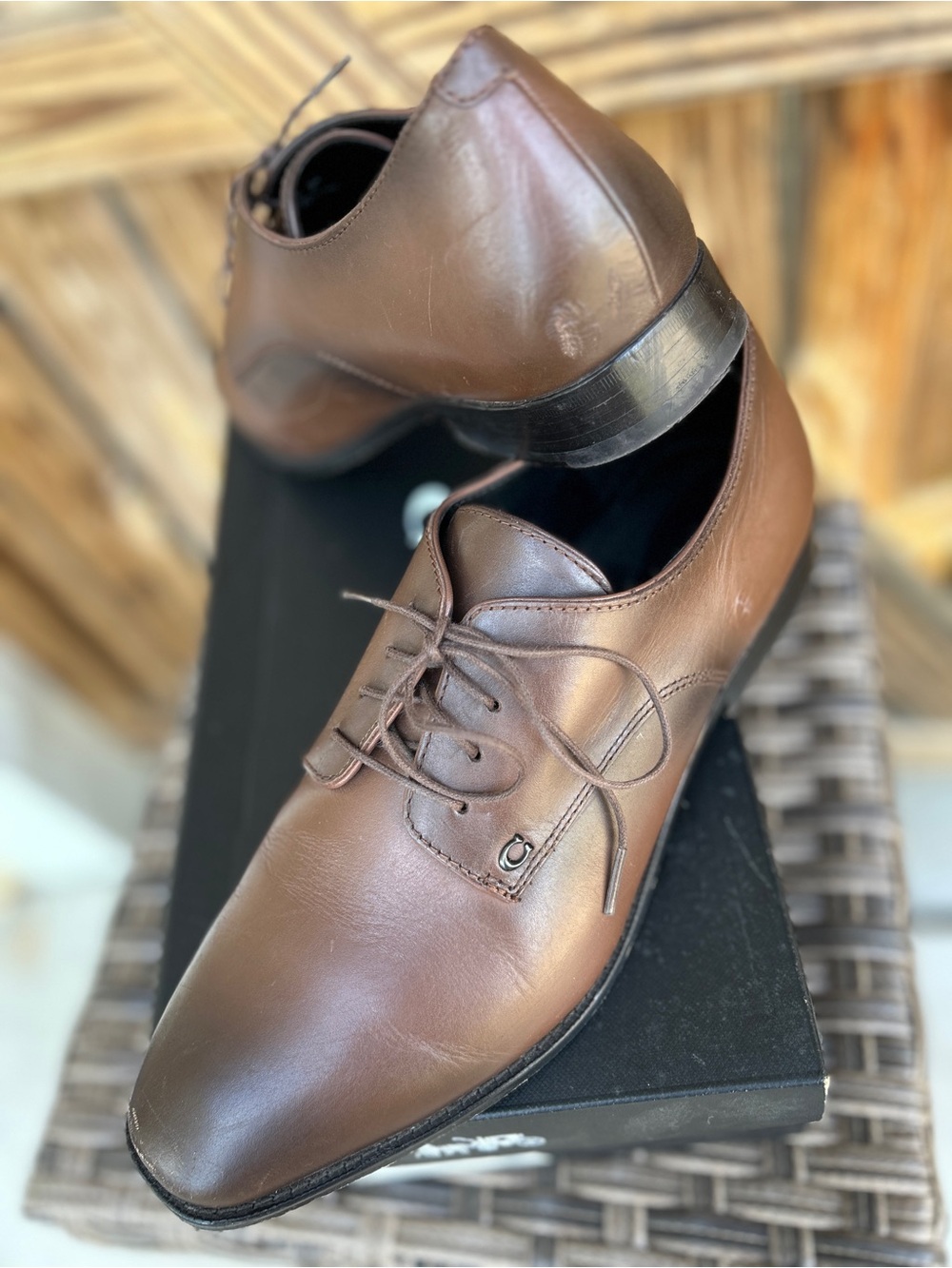 Coach Metropolitan Derby  brown leather, men’s size 11.5